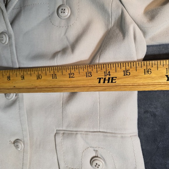 Ann Taylor LOFT Beige Fitted Blazer Women's Size 4 Jacket - Picture 6 of 7